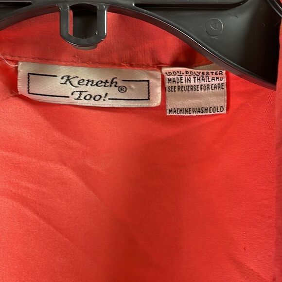 Kenneth Too Ladies Lightweight Zip Up Jacket, Size Medium, Coral - Picture 3 of 9